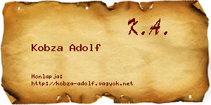 Kobza Adolf névjegykártya